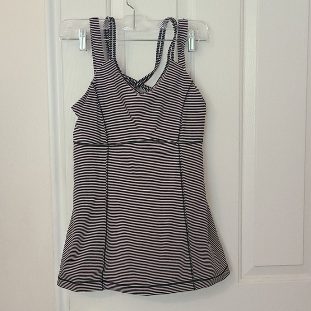 Lululemon striped tank with built-in support